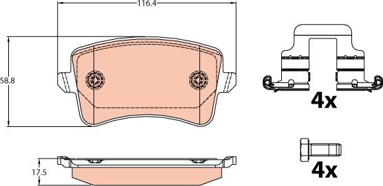 TRW GDB2107 - Set placute frana,frana disc aaoparts.ro