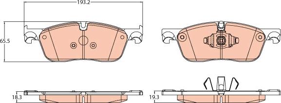 TRW GDB2119 - Set placute frana,frana disc aaoparts.ro