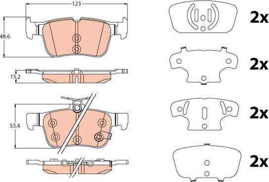 TRW GDB2115 - Set placute frana,frana disc aaoparts.ro