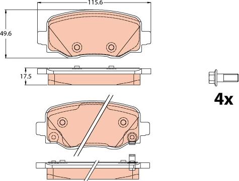 TRW GDB2116 - Set placute frana,frana disc aaoparts.ro