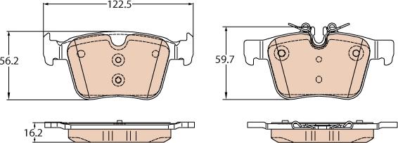 TRW GDB2110 - Set placute frana,frana disc aaoparts.ro