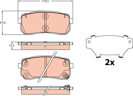 TRW GDB2112 - Set placute frana,frana disc aaoparts.ro