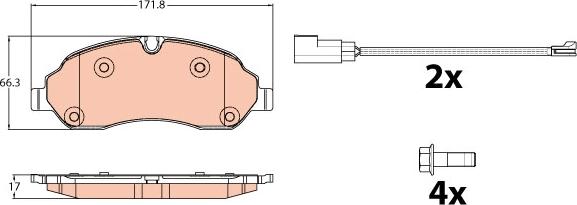 TRW GDB2117 - Set placute frana,frana disc aaoparts.ro