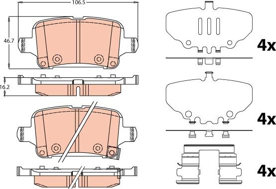 TRW GDB2184 - Set placute frana,frana disc aaoparts.ro