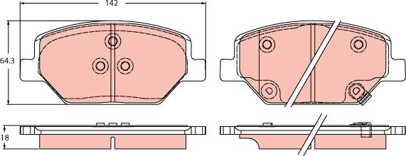 TRW GDB2185 - Set placute frana,frana disc aaoparts.ro