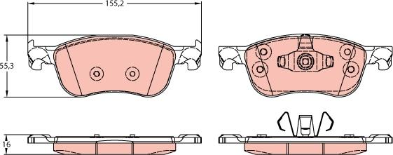 TRW GDB2186 - Set placute frana,frana disc aaoparts.ro