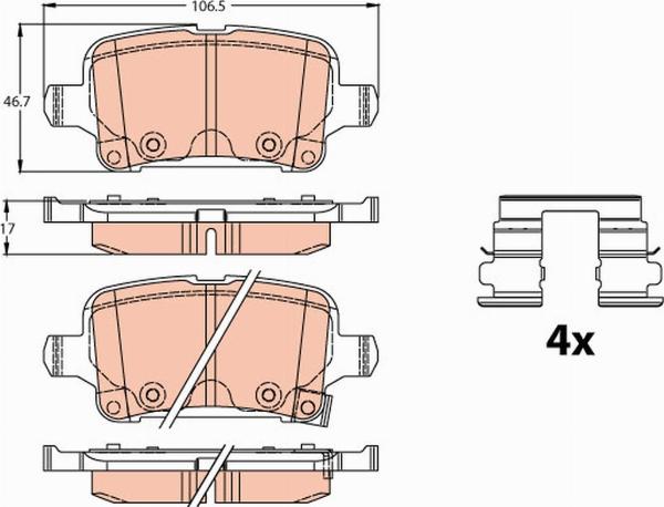 TRW GDB2180 - Set placute frana,frana disc aaoparts.ro