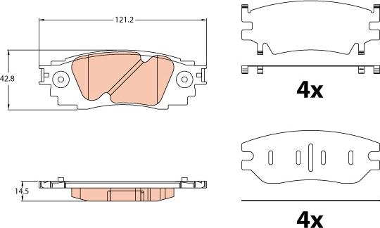 TRW GDB2183 - Set placute frana,frana disc aaoparts.ro