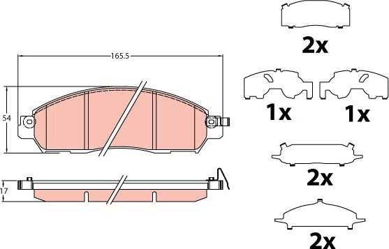 TRW GDB2182 - Set placute frana,frana disc aaoparts.ro