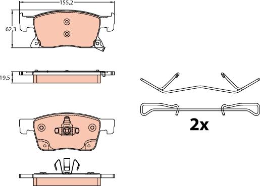 TRW GDB2139 - Set placute frana,frana disc aaoparts.ro