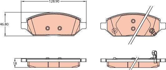 TRW GDB2135 - Set placute frana,frana disc aaoparts.ro