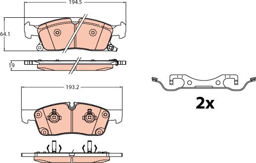 TRW GDB2130 - Set placute frana,frana disc aaoparts.ro