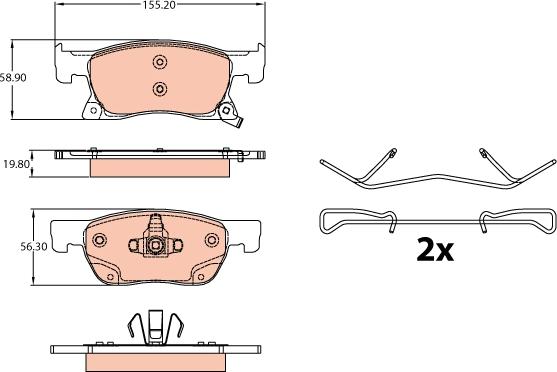 TRW GDB2138 - Set placute frana,frana disc aaoparts.ro