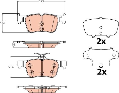 TRW GDB2133 - Set placute frana,frana disc aaoparts.ro