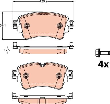 TRW GDB2132 - Set placute frana,frana disc aaoparts.ro