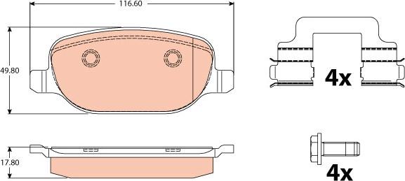 TRW GDB2129 - Set placute frana,frana disc aaoparts.ro