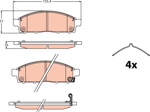 TRW GDB2124 - Set placute frana,frana disc aaoparts.ro