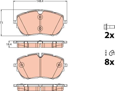 TRW GDB2121 - Set placute frana,frana disc aaoparts.ro