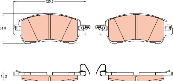 TRW GDB2122 - Set placute frana,frana disc aaoparts.ro