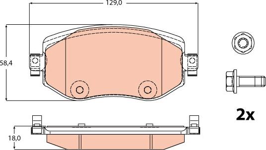 TRW GDB2175 - Set placute frana,frana disc aaoparts.ro