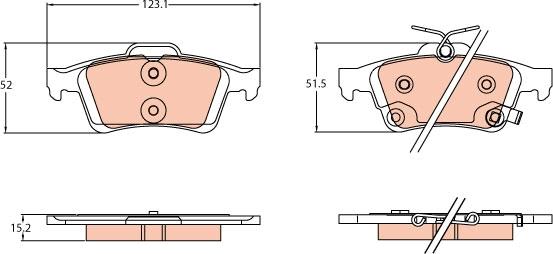 TRW GDB2178 - Set placute frana,frana disc aaoparts.ro