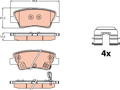 TRW GDB2173 - Set placute frana,frana disc aaoparts.ro