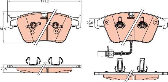 TRW GDB2177 - Set placute frana,frana disc aaoparts.ro