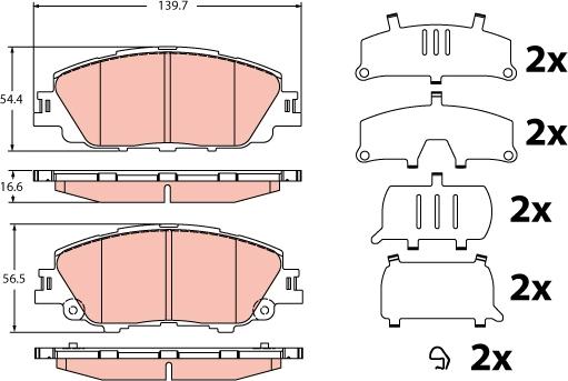 TRW GDB2394 - Set placute frana,frana disc aaoparts.ro