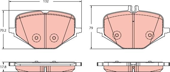 TRW GDB2395 - Set placute frana,frana disc aaoparts.ro