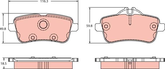 TRW GDB2391 - Set placute frana,frana disc aaoparts.ro