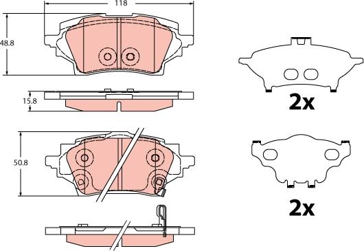 TRW GDB2344 - Set placute frana,frana disc aaoparts.ro