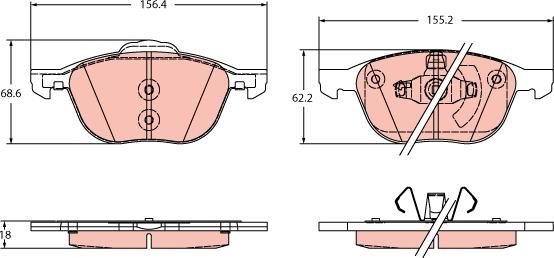 TRW GDB2348 - Set placute frana,frana disc aaoparts.ro