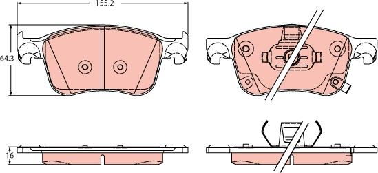 TRW GDB2342 - Set placute frana,frana disc aaoparts.ro