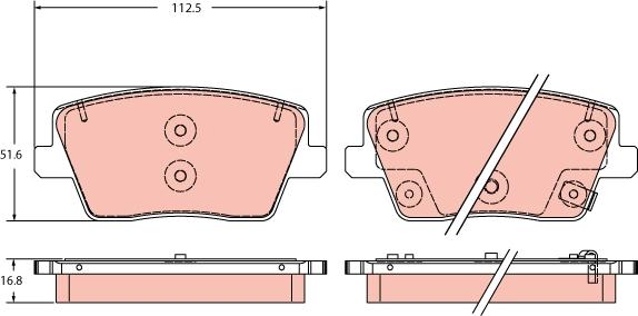 TRW GDB2355 - Set placute frana,frana disc aaoparts.ro