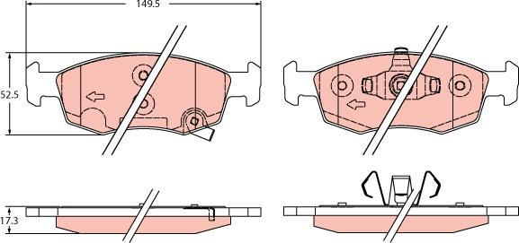 TRW GDB2350 - Set placute frana,frana disc aaoparts.ro