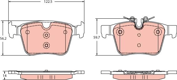 TRW GDB2351 - Set placute frana,frana disc aaoparts.ro