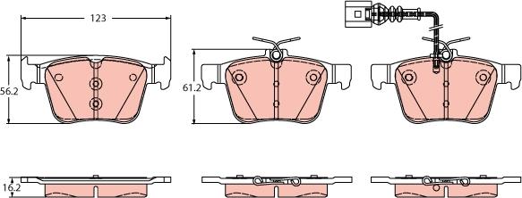 TRW GDB2358 - Set placute frana,frana disc aaoparts.ro