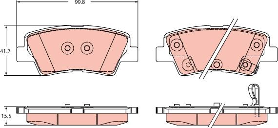 TRW GDB2353 - Set placute frana,frana disc aaoparts.ro