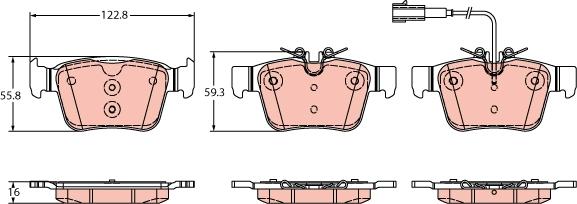 TRW GDB2364 - Set placute frana,frana disc aaoparts.ro