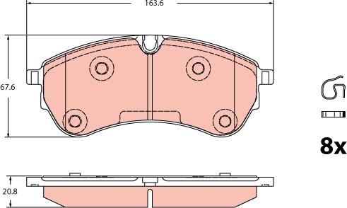 TRW GDB2362 - Set placute frana,frana disc aaoparts.ro