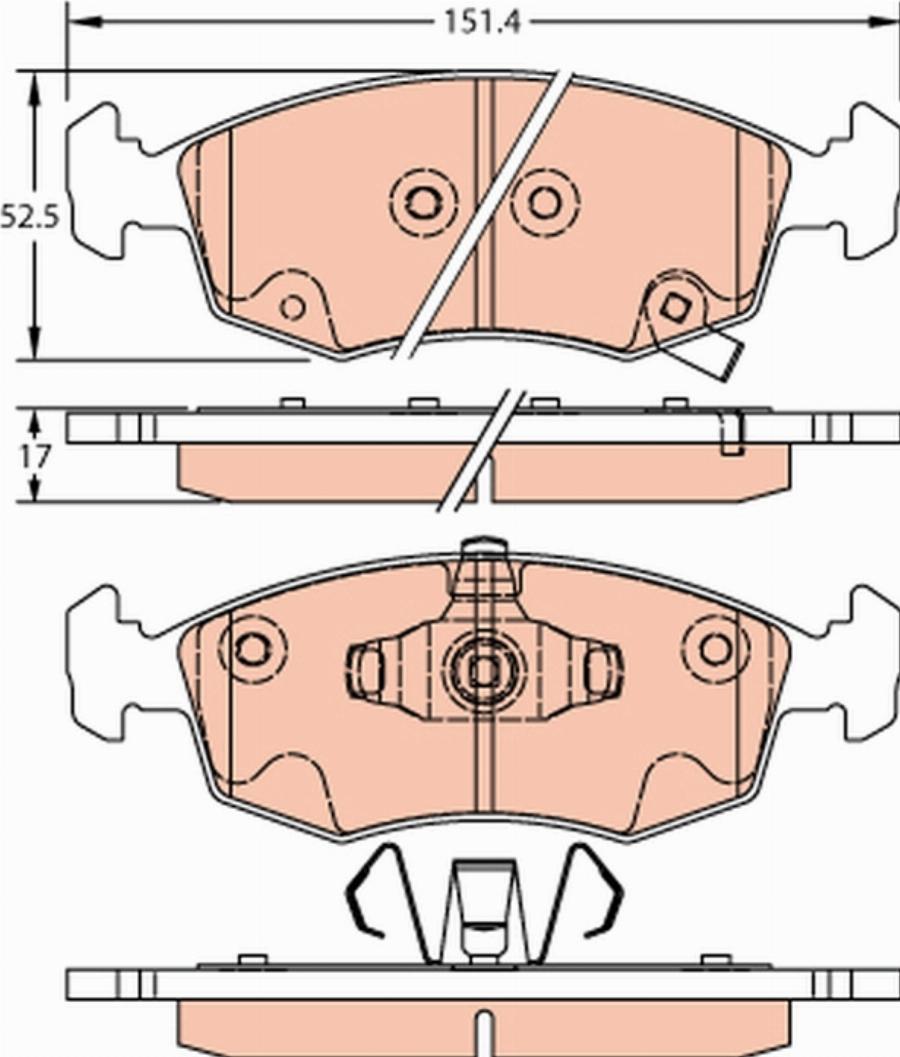 TRW GDB2301 - Set placute frana,frana disc aaoparts.ro