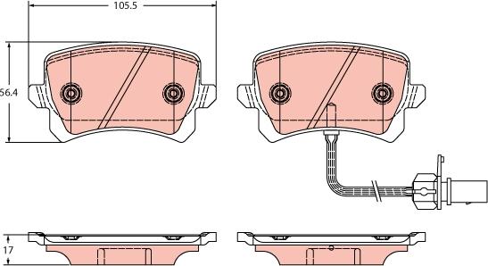 TRW GDB2389 - Set placute frana,frana disc aaoparts.ro