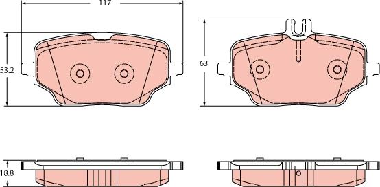 TRW GDB2381 - Set placute frana,frana disc aaoparts.ro