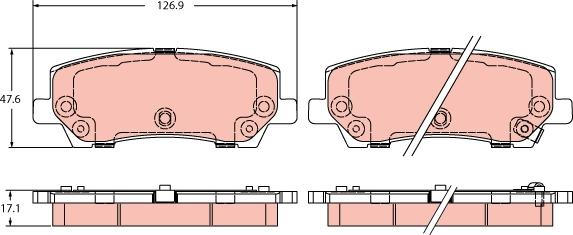 TRW GDB2388 - Set placute frana,frana disc aaoparts.ro