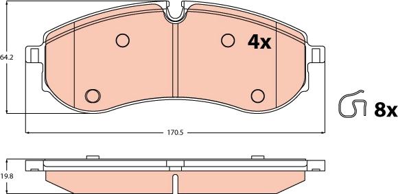 TRW GDB2382 - Set placute frana,frana disc aaoparts.ro