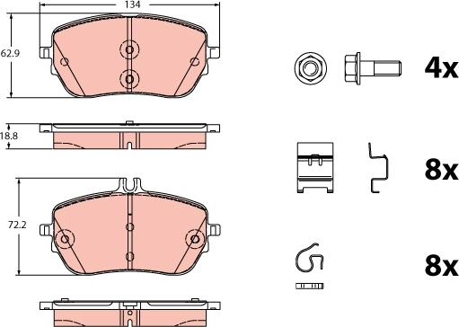 TRW GDB2330 - Set placute frana,frana disc aaoparts.ro