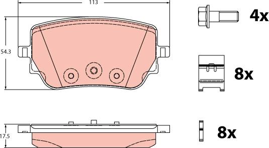 TRW GDB2331 - Set placute frana,frana disc aaoparts.ro