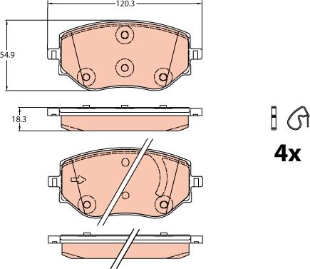 TRW GDB2324 - Set placute frana,frana disc aaoparts.ro