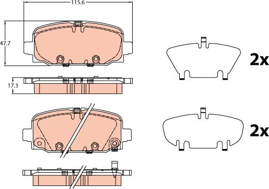 TRW GDB2321 - Set placute frana,frana disc aaoparts.ro