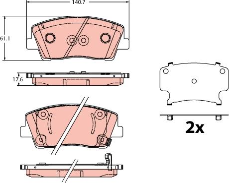 TRW GDB2375 - Set placute frana,frana disc aaoparts.ro